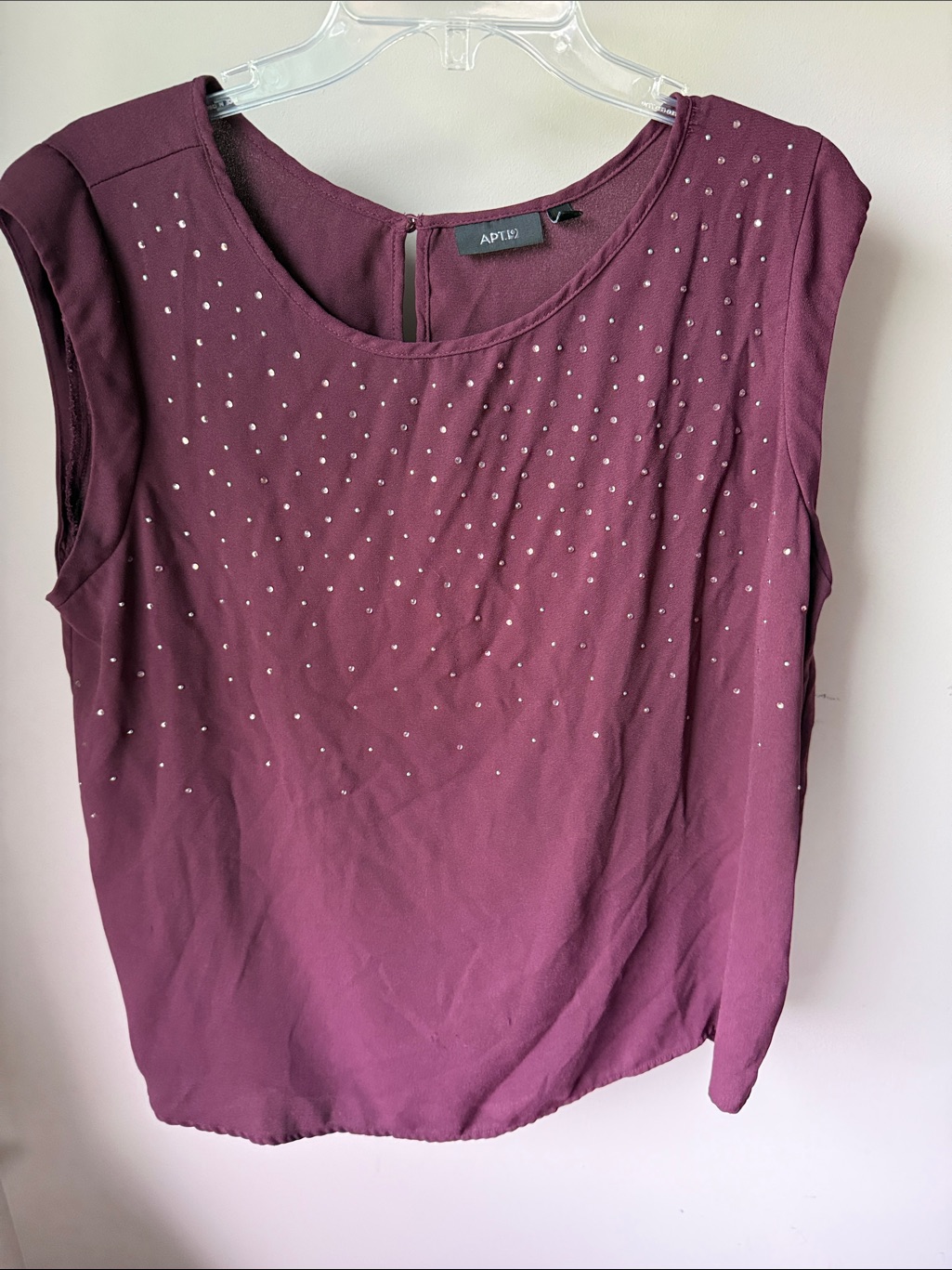 Apt. 9 Wine Studded Sleeveless Camisole